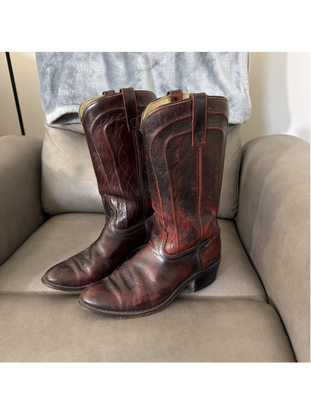VINTAGE ACME DINGO BOOTS STYLE 7719 USA SIZE 8.5 E WIDTH 754001 WESTERN LEATHER